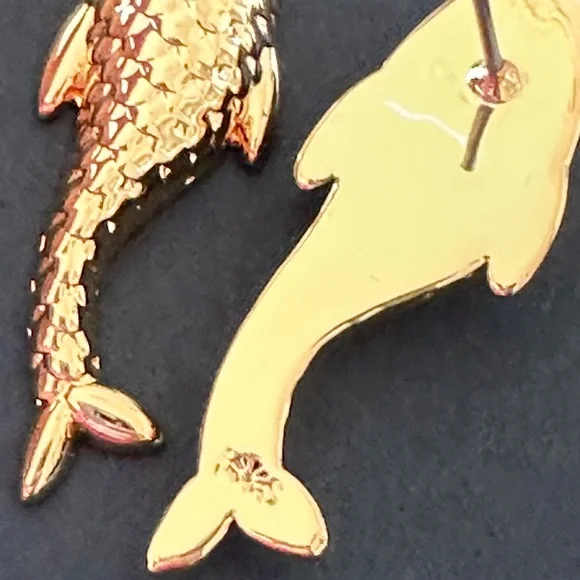 LELE sadoughi gold  mermaid small earrings - Picture 7 of 11
